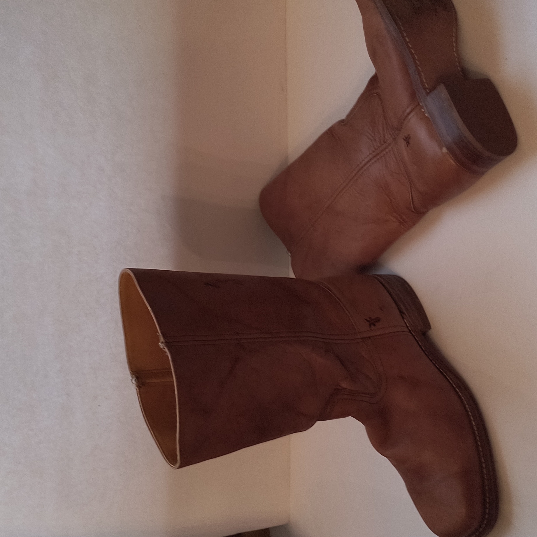 Frye Vintage Honey-Brown Campus Boots-Sz 10 1/2 M